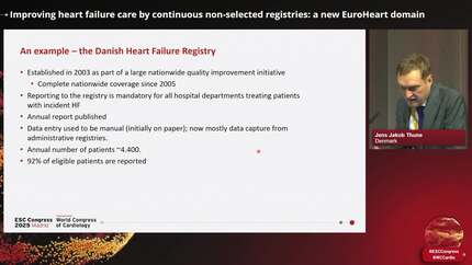 Improving heart failure care by continuous non-selected registries: a new EuroHeart domain