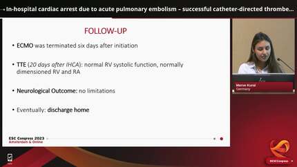 In-hospital cardiac arrest due to acute pulmonary embolism – successful catheter-directed thrombectomy on a patient with VA-ECMO