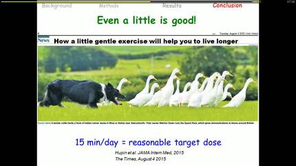 Physical activity for older adults: even a little is already good