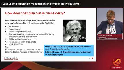 Case 2: anticoagulation management in complex elderly patients