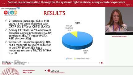 Cardiac resinchronization therapy for the systemic right ventricle: a single center experience