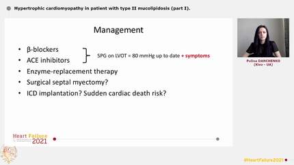 Hypertrophic cardiomyopathy in patient with type II mucolipidosis (part I).