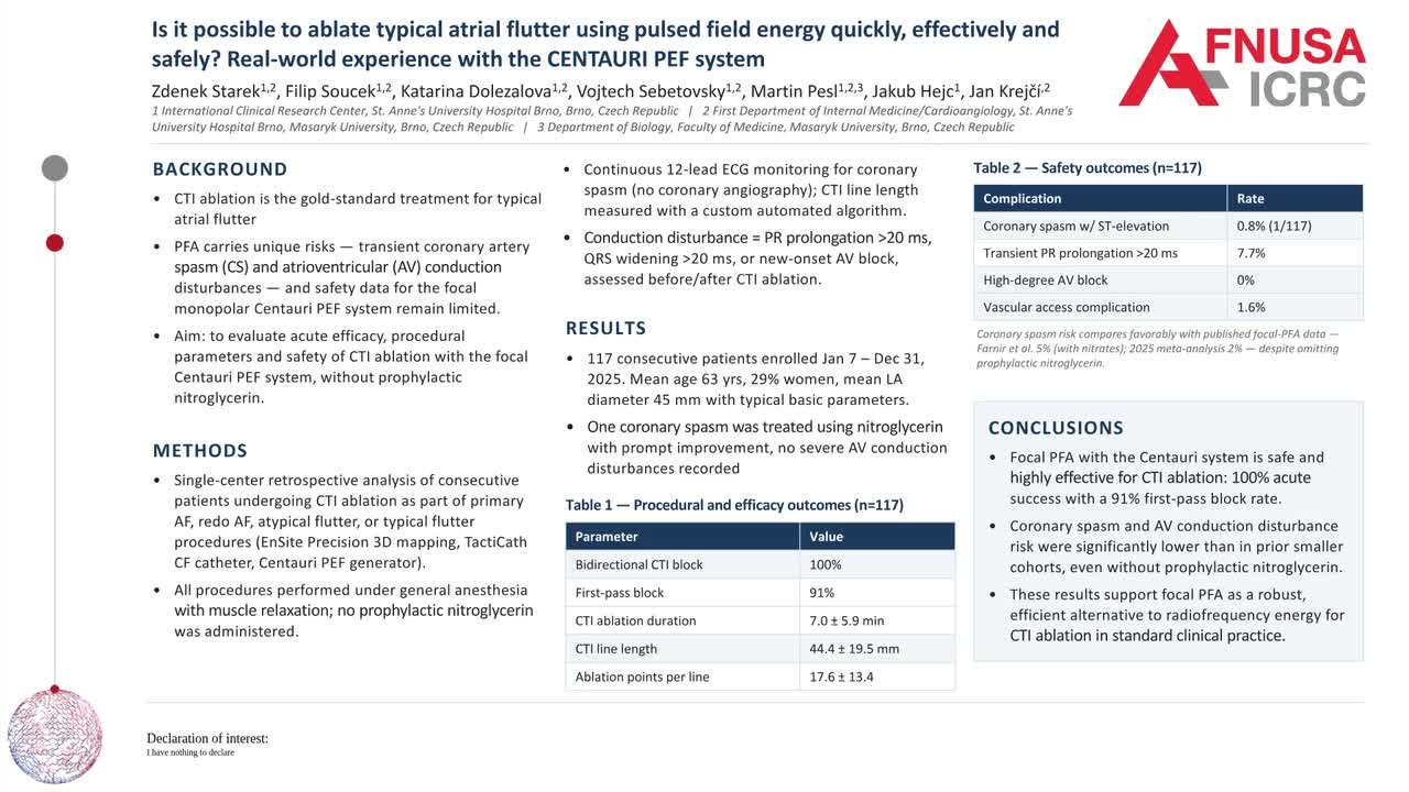 Is it possible to ablate typical atrial flutter using pulsed field energy quickly, effectively and safely? Real-world experience with the CENTAURI PEF system