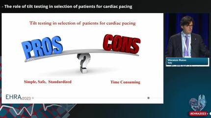 The role of tilt testing in selection of patients for cardiac pacing
