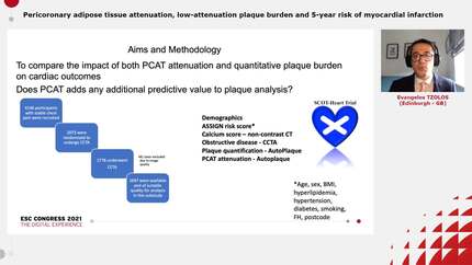 Pericoronary adipose tissue attenuation, low-attenuation plaque burden and  5-year risk of myocardial infarction