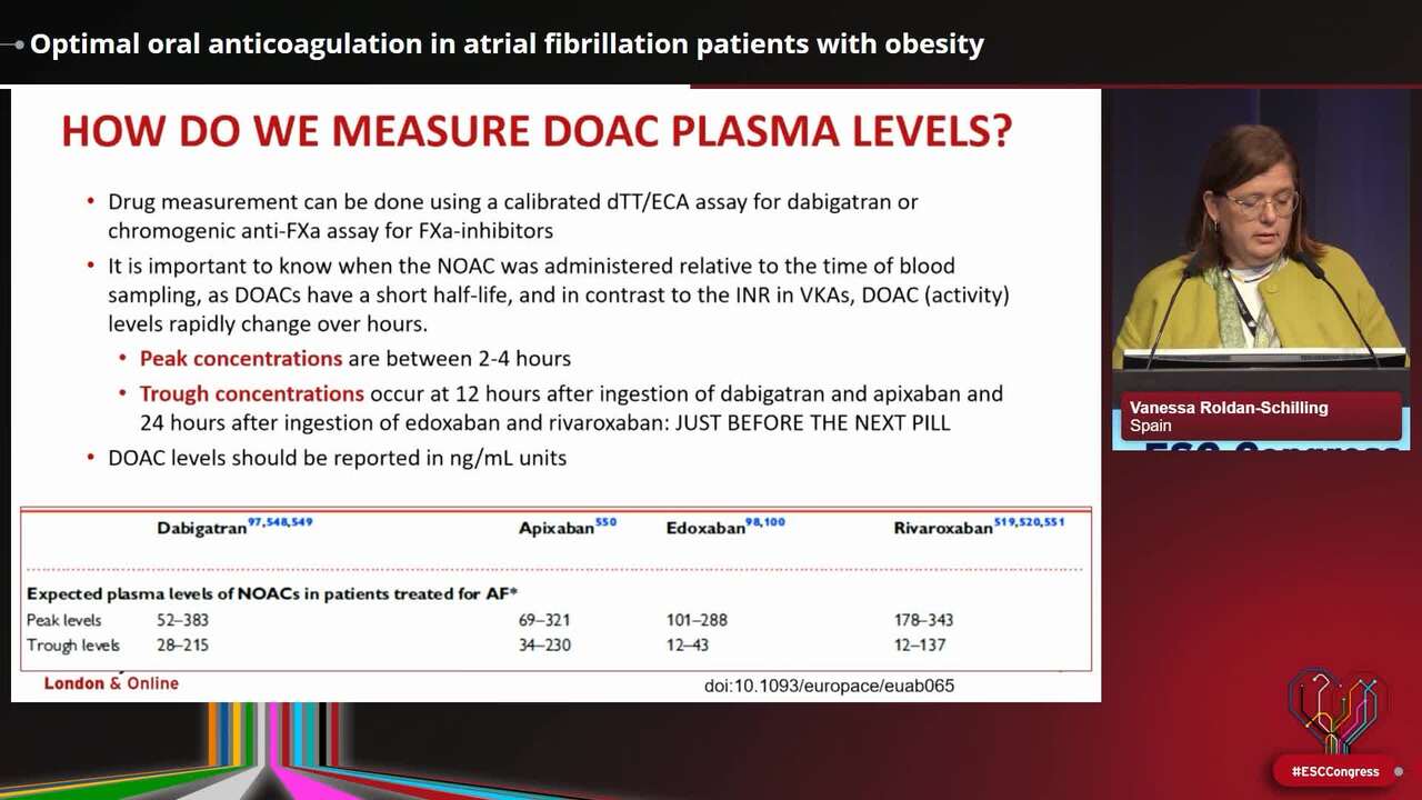 Optimal oral anticoagulation in atrial fibrillation patients with obesity