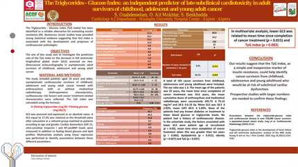 The Triglycerides - Glucose Index: An independent predictor of late subclinical cardiotoxicity in adult survivors of childhood, adolescent and young adult cancer