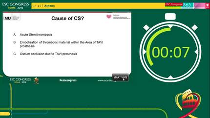 Post-TAVI acute coronary syndrome - Clinical case