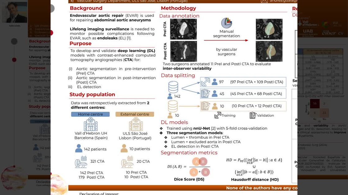 ESC 365 - Deep learning for segmentation and endoleak detection in ...