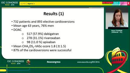 Direct oral anticoagulants in atrial fibrillation patients undergoing cardioversion. Nationwide multicentre study.