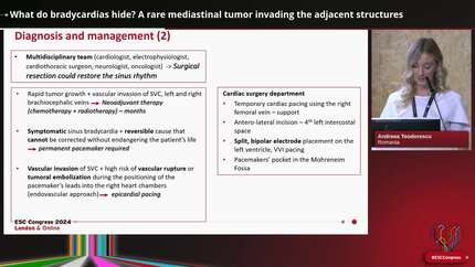 What do bradycardias hide? A rare mediastinal tumor invading the adjacent structures