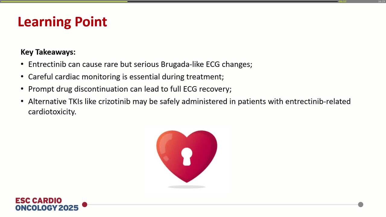 Entrectinib-induced brugada-like ECG pattern: a rare case of cardiotoxicity in metastatic non small cell lung cancer