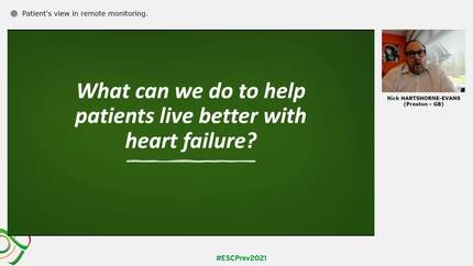 Patient's view in remote monitoring.