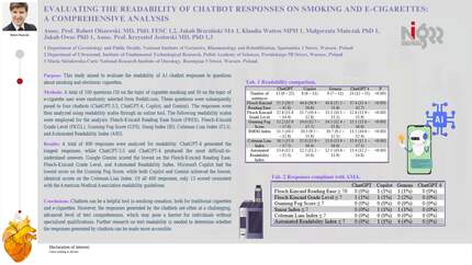 Evaluating the readability of chatbot responses on smoking and e-cigarettes: a comprehensive analysis