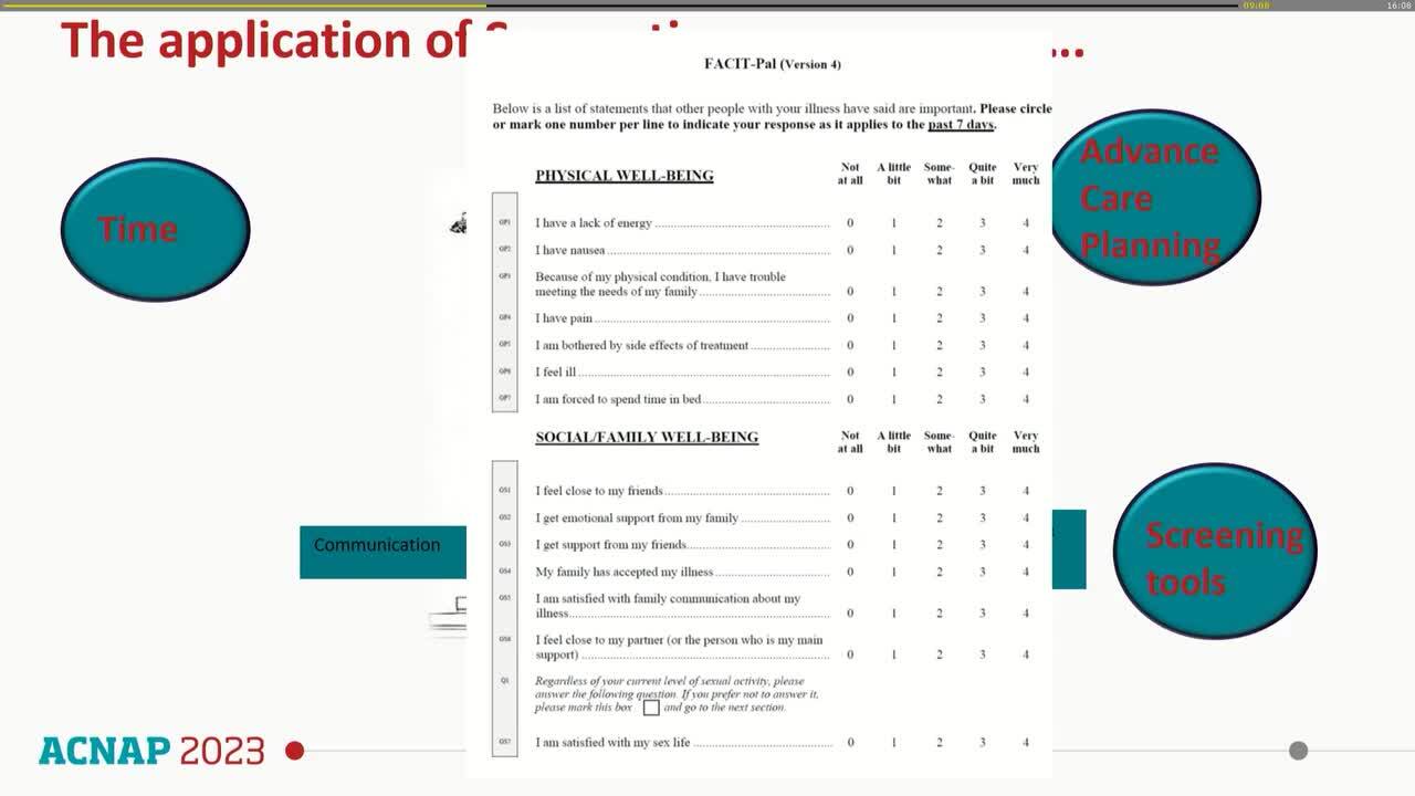 Palliative and supportive care: it’s all about the patient