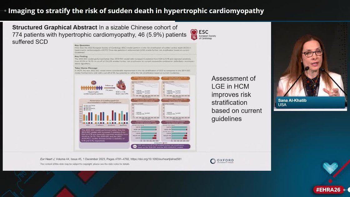 ESC 365 - Imaging to stratify the risk of sudden death in hypertrophic ...