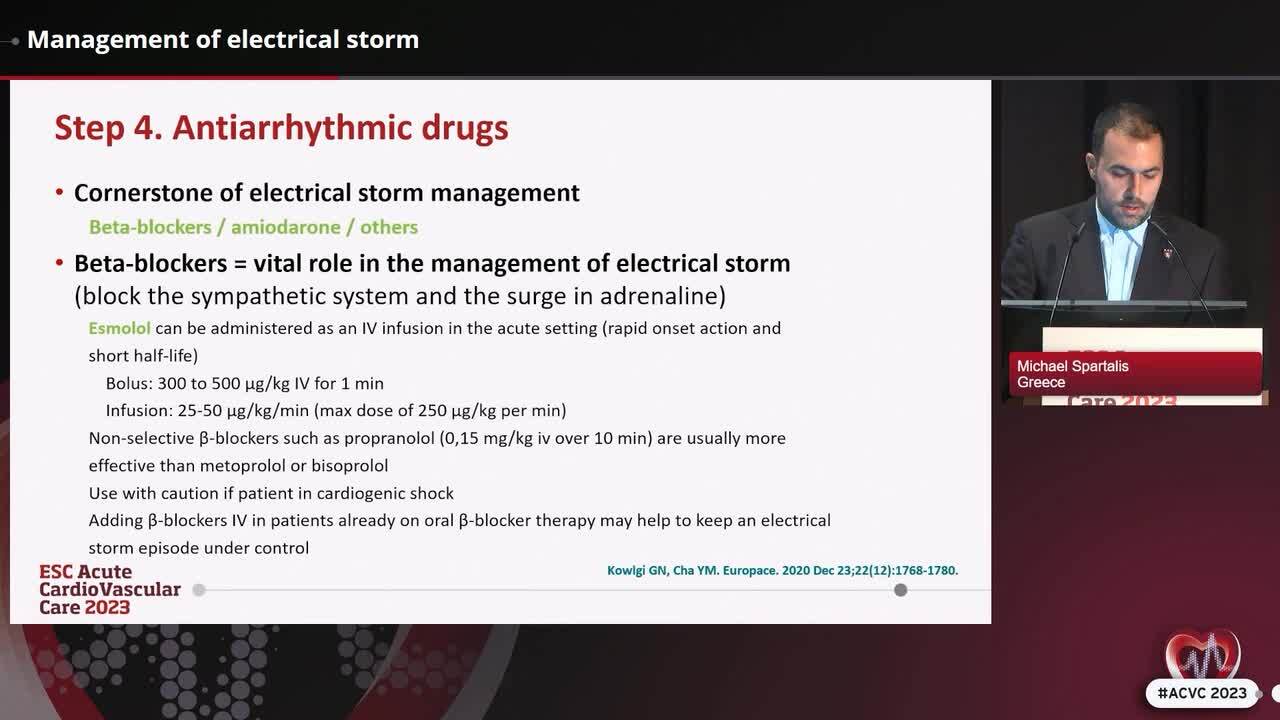 Management of electrical storm