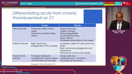 Is it acute pulmonary embolism or decompensation of chronic thromboembolic disease?