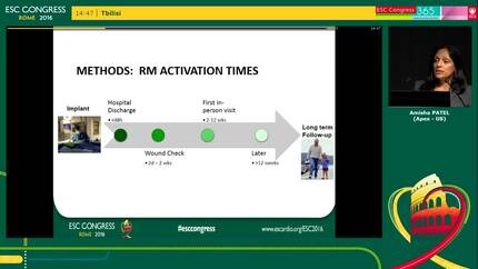 The earlier the better:  getting remote monitoring started earlier may improve patient adherence