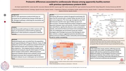 Proteomic differences associated to cardiovascular disease among apparently healthy women with previous spontaneous preterm birth 