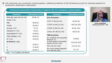 Left ventricular non-compaction cardiomyopathy: additional predictors of life-threatening events for selecting patients for cardioverter-defibrillator implantation