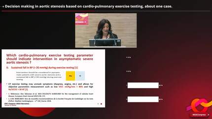 Decision making in aortic stenosis based on cardio-pulmonary exercise testing, about one case.