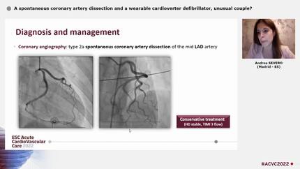 A spontaneous coronary artery dissection and a wearable cardioverter defibrillator, unusual couple?