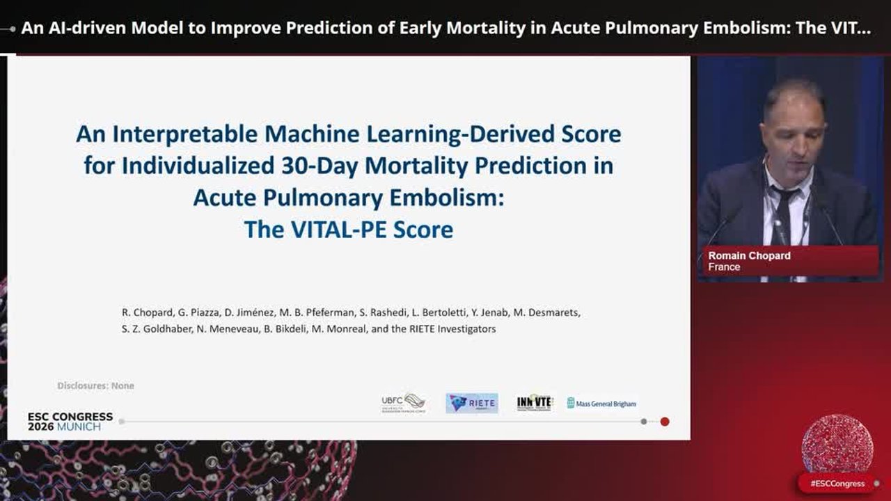 Late-Breaking Clinical Science: pulmonary embolism 