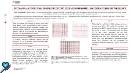 Interatrial conduction block in pediatric patients with atrial septal defects