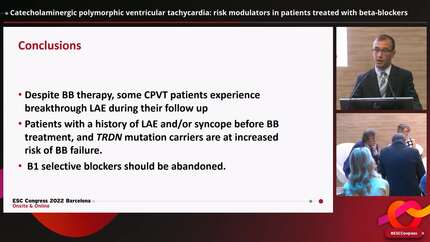 Catecholaminergic polymorphic ventricular tachycardia: risk modulators in patients treated with beta-blockers
