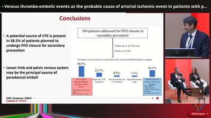 Venous thrombo-embolic events as the probable cause of arterial ischemic event in patients with patent foramen ovale