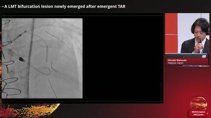 A LMT bifurcation lesion newly emerged after emergent TAR
