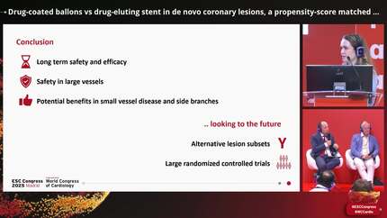 Drug-coated ballons vs drug-eluting stent in de novo coronary lesions, a propensity-score matched cohort study