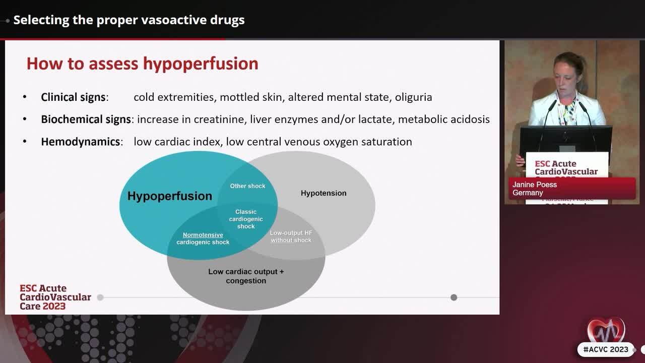 Selecting the proper vasoactive drugs
