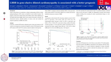 Left bundle branch block in gene-elusive dilated cardiomyopathy is associated with better prognosis