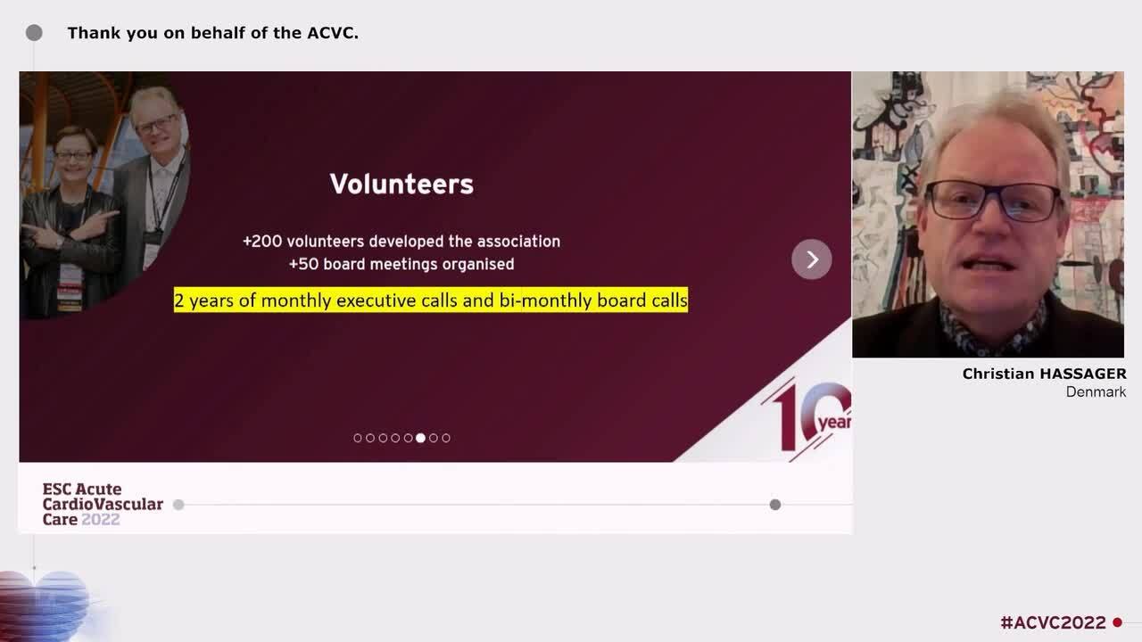 Thank you on behalf of the ACVC.