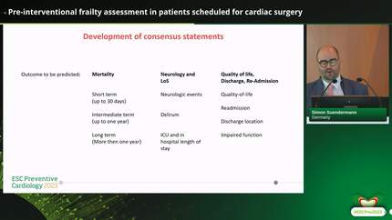 Pre-interventional frailty assessment in patients scheduled for cardiac surgery
