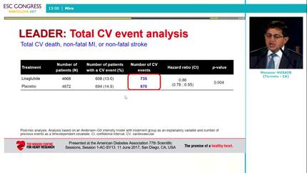 Results from the LEADER cardiovascular outcomes trial.
