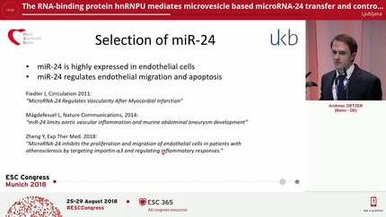 The RNA-binding protein hnRNPU mediates microvesicle based microRNA-24 transfer and controls microvesicle function