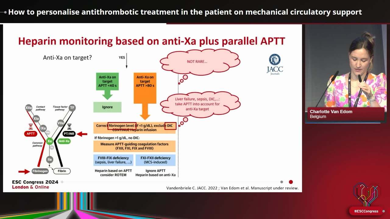 How to personalise antithrombotic treatment in the patient on mechanical circulatory support