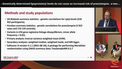 Genetically determined lipoprotein(a) levels do not cause an increased risk of preeclampsia - a two-sample Mendelian randomization study.