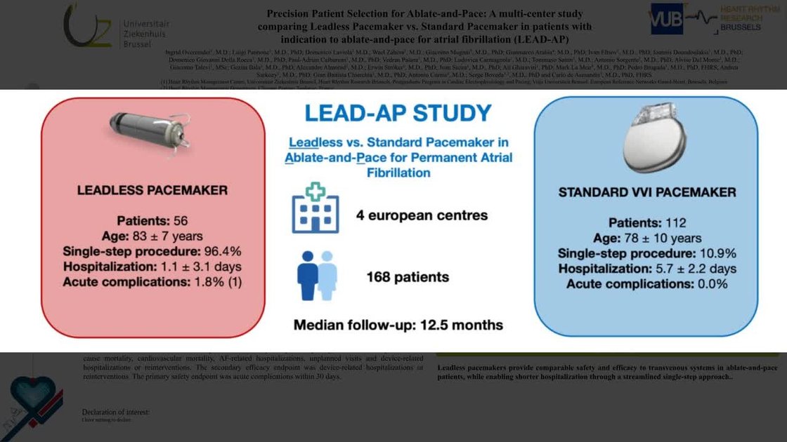 ESC 365 - A multi-center study comparing leadless pacemaker vs ...