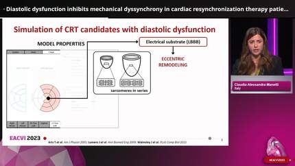 Diastolic dysfunction inhibits mechanical dyssynchrony in cardiac resynchronization therapy patients: a combined clinical-computational study
