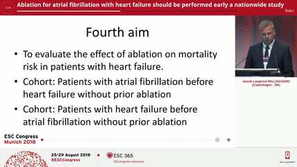 Ablation for atrial fibrillation with heart failure should be performed early a nationwide study