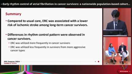 Early rhythm control of atrial fibrillation in cancer survivors:  a nationwide population-based cohort study	