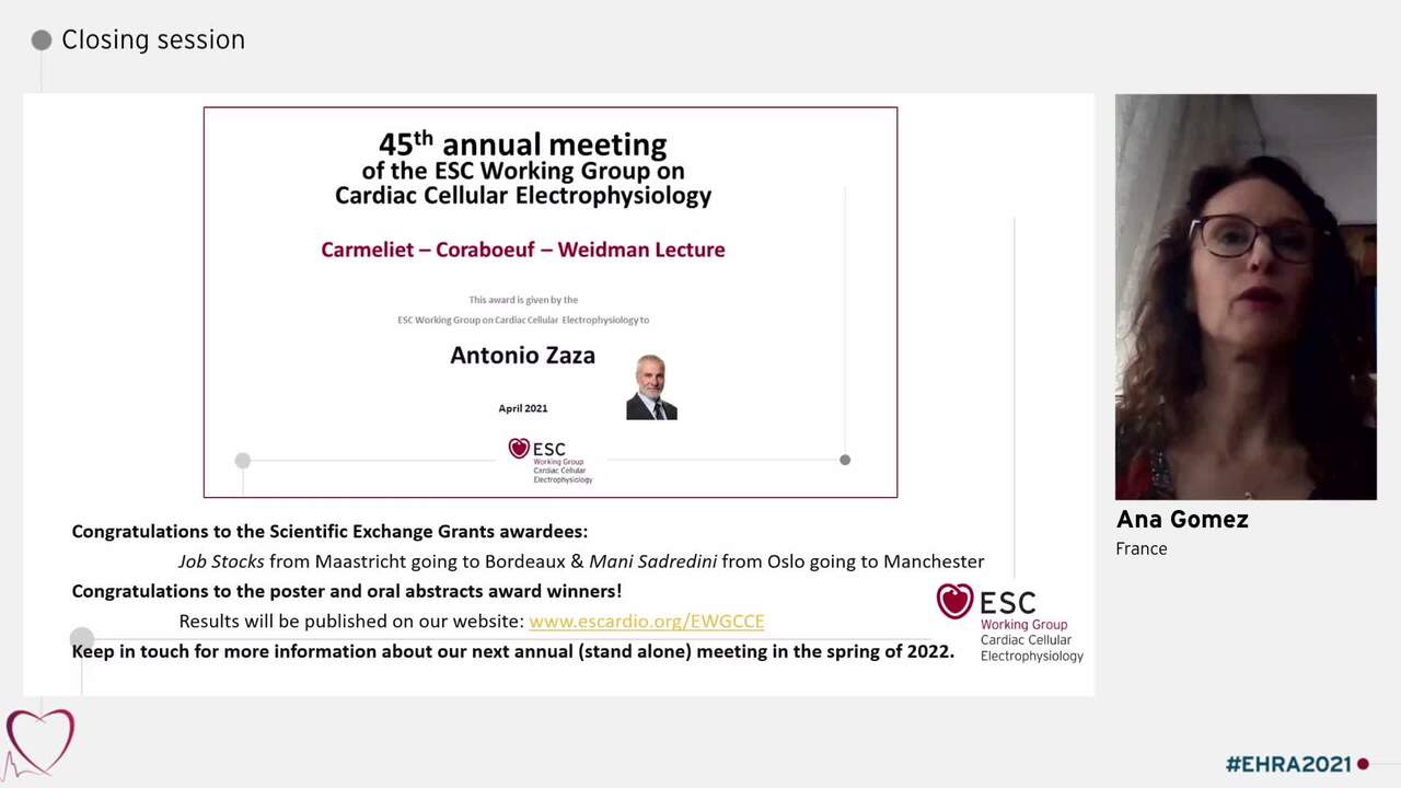 Working Group on Cardiac Cellular congress wrap up