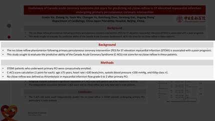 Usefulness of canada acute coronary syndrome risk score for predicting no-/slow-reflow in ST-elevation myocardial infarction undergoing primary percutaneous coronary intervention