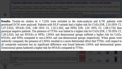 Prognostic implications of genotype findings in non-ischemic dilated cardiomyopathy: a network meta-analysis