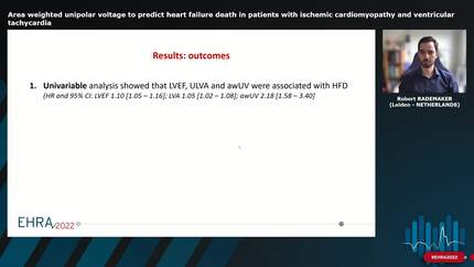 Area weighted unipolar voltage to predict heart failure death in patients with ischemic cardiomyopathy and ventricular tachycardia