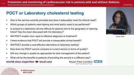 Prevention and monitoring of cardiovascular risk in patients with and without diabetes